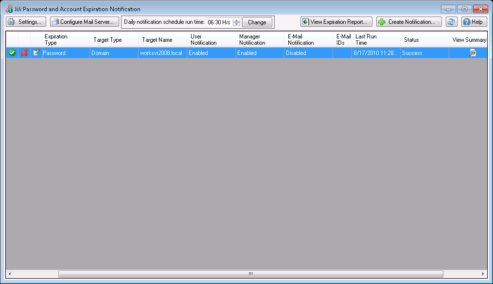 Password Expiration Notifier